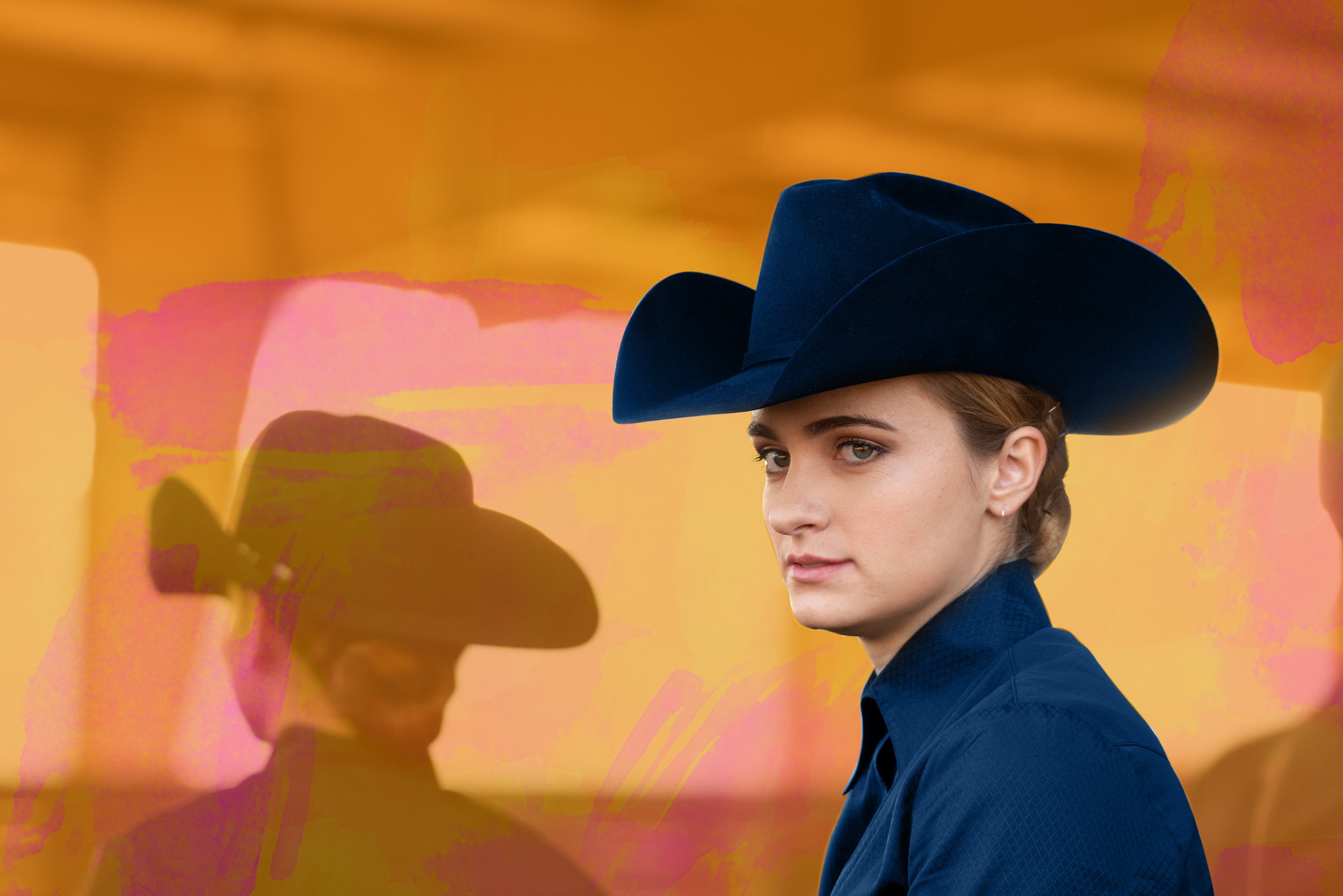 Young woman in a cowboy hat