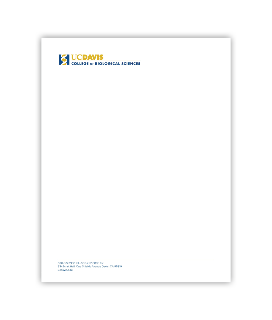Letterhead with a unit signature containing an icon